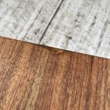 Modernist walnut and chrome coffee table