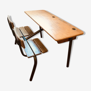 Banc d'école vintage