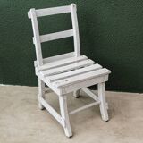 Chaise enfant lattée blanche