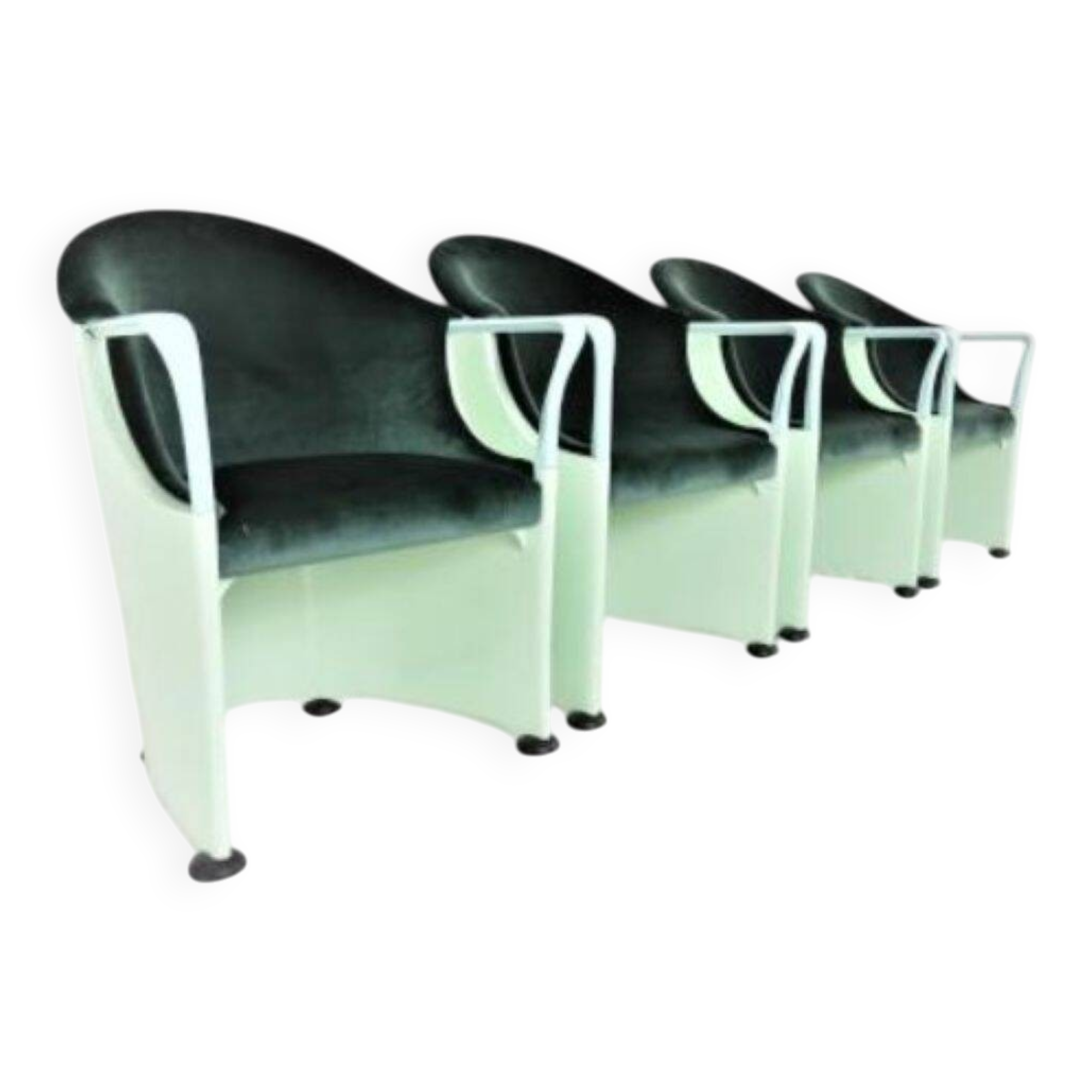 Quatre fauteuils marqués Tronetto par Luigi Origlia