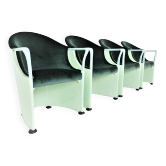 Quatre fauteuils marqués Tronetto par Luigi Origlia