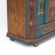 Rustic Farmhouse Folk Art Painted Bridal Cabinet from 1841