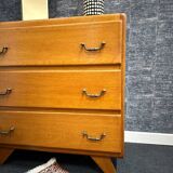 Vintage compass foot chest of drawers