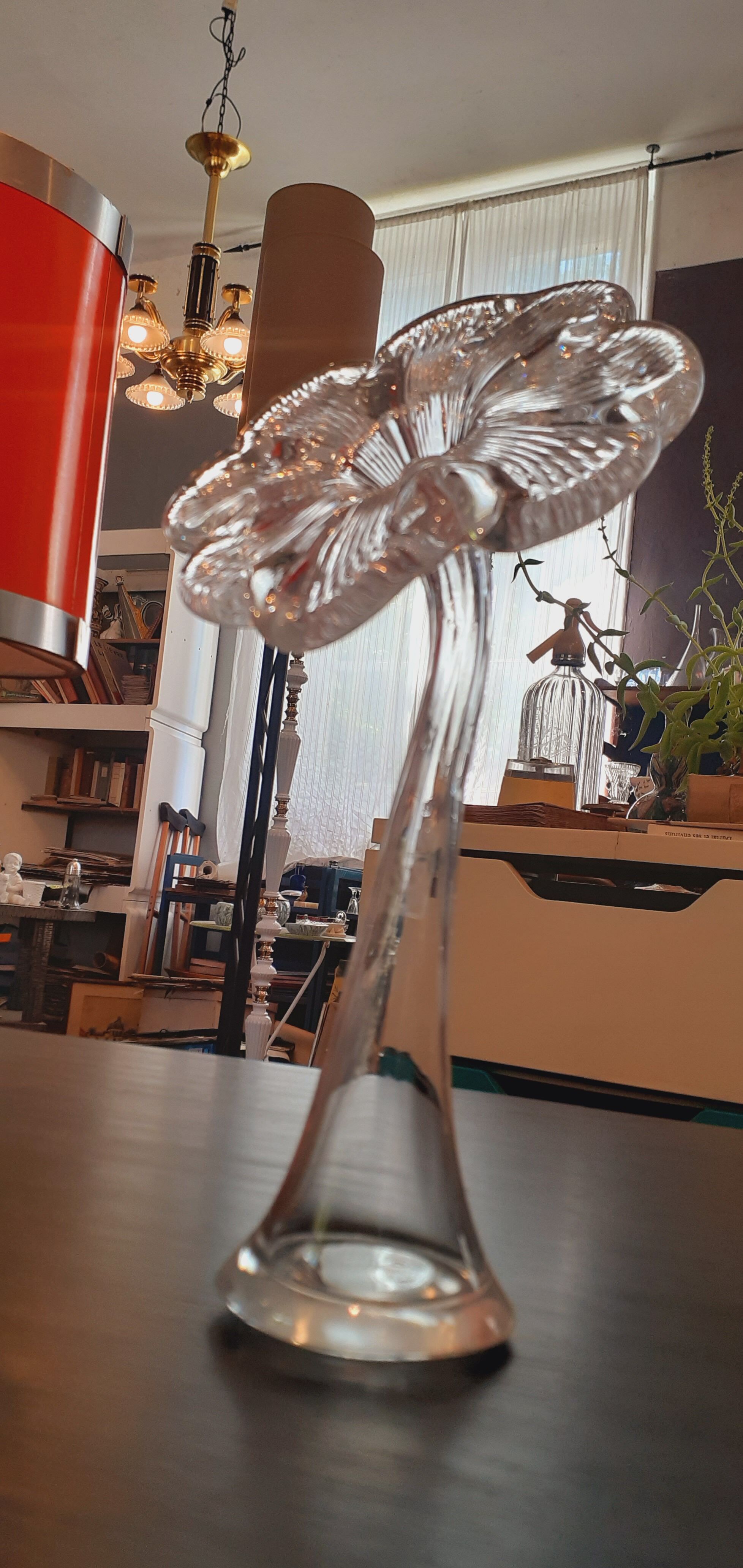 Soliflore vase in blown glass Italian design signed IVV