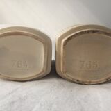 Pots in earthenware coffee sugar flour