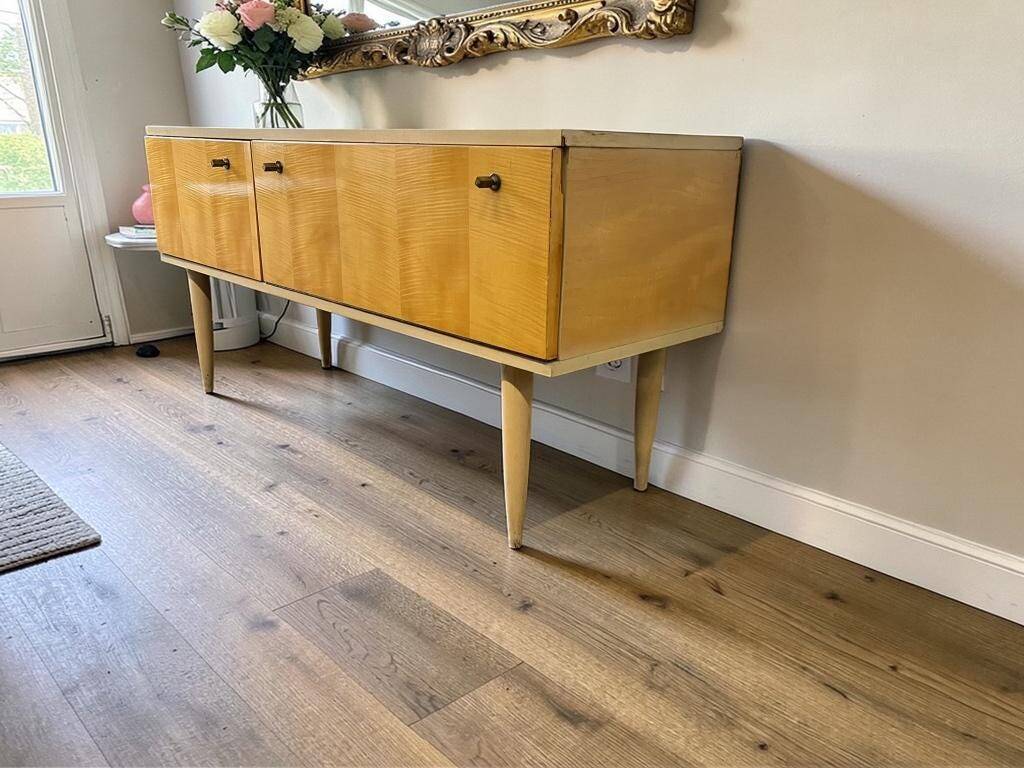 Vintage wooden low furniture / TV unit / low sideboard