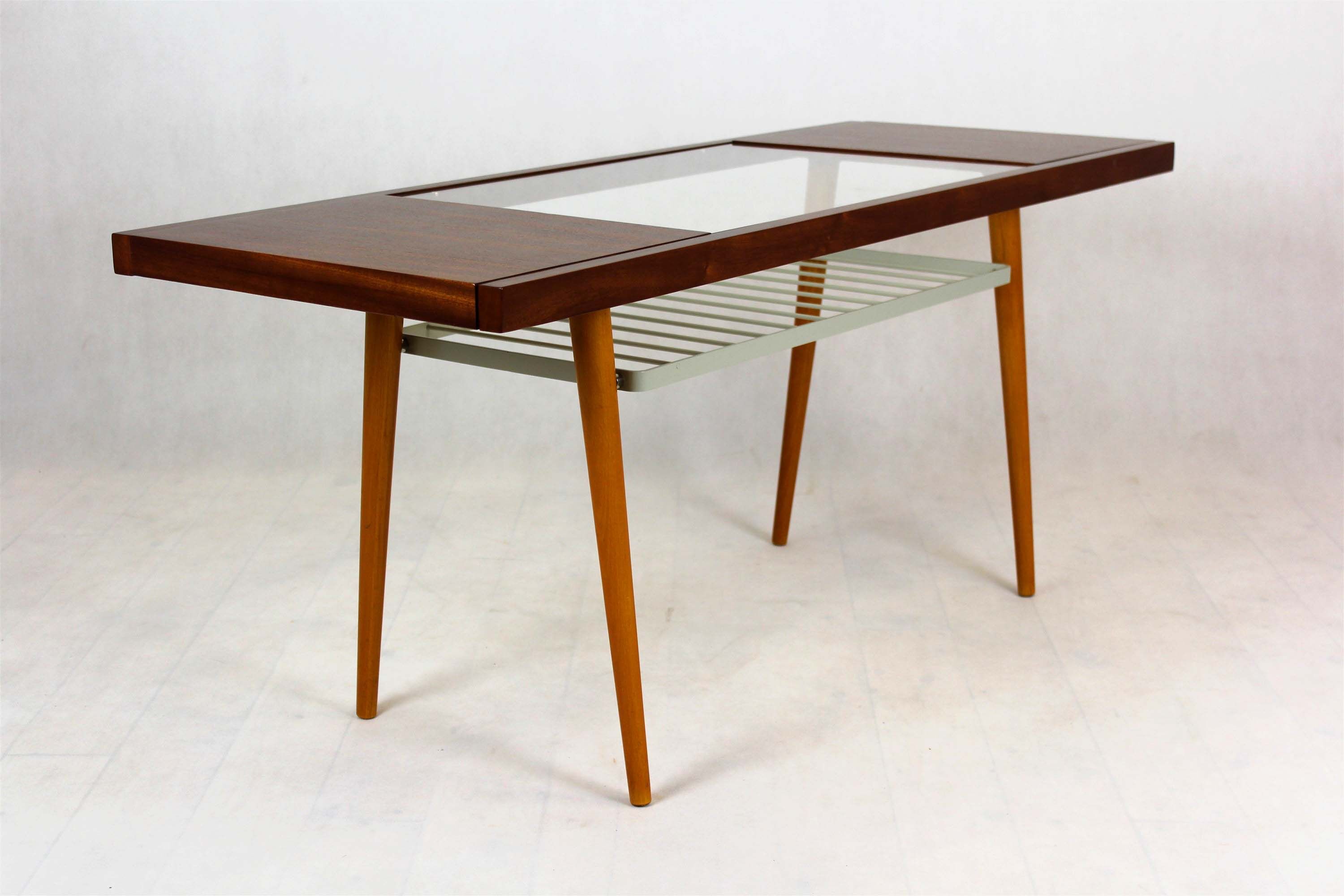 Glass top coffee table from Jitona, 1960