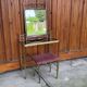 Vintage French Art Deco style vanity table in brass, 1960s, set of 3