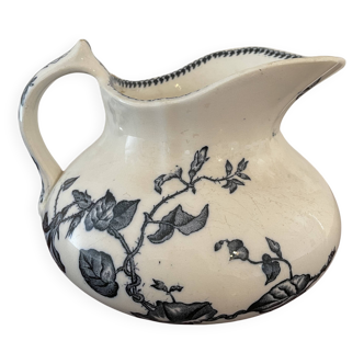 Black ironstone pitcher