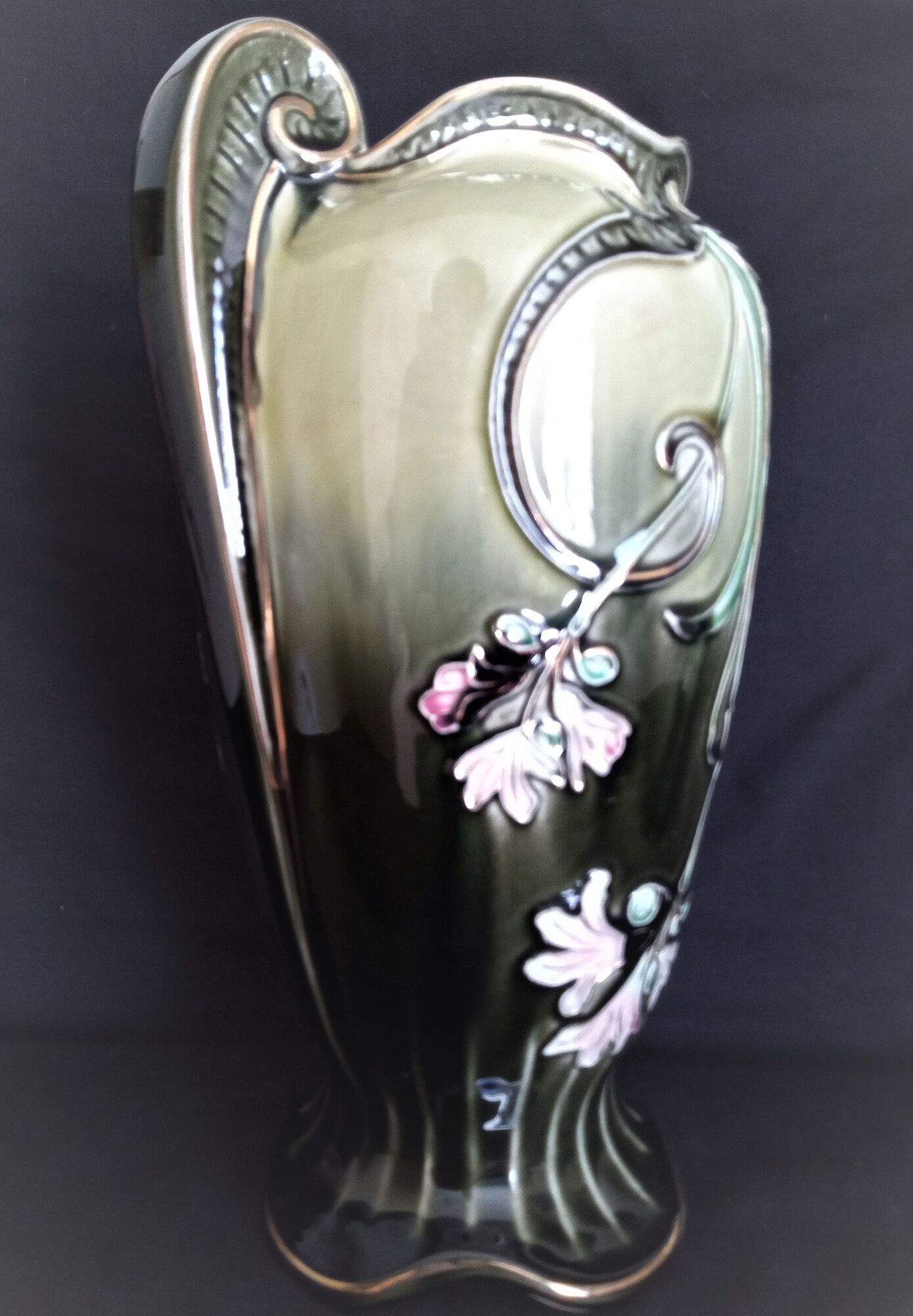 Gustave de Bruyn Art Nouveau earthenware vase by Fives Lille