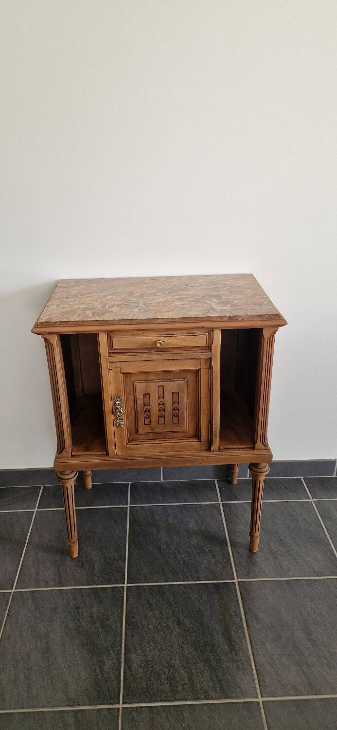 Louis XVI style wood and marble furniture