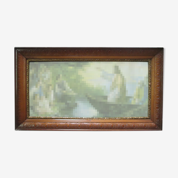 Vintage wooden frame for picture of photo - smoothly sculpted.