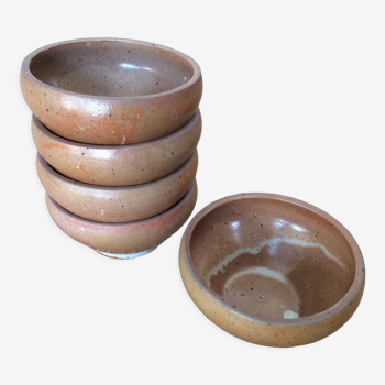 5 stoneware bowls