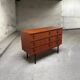 Vintage wood veneer chest of drawers 1960