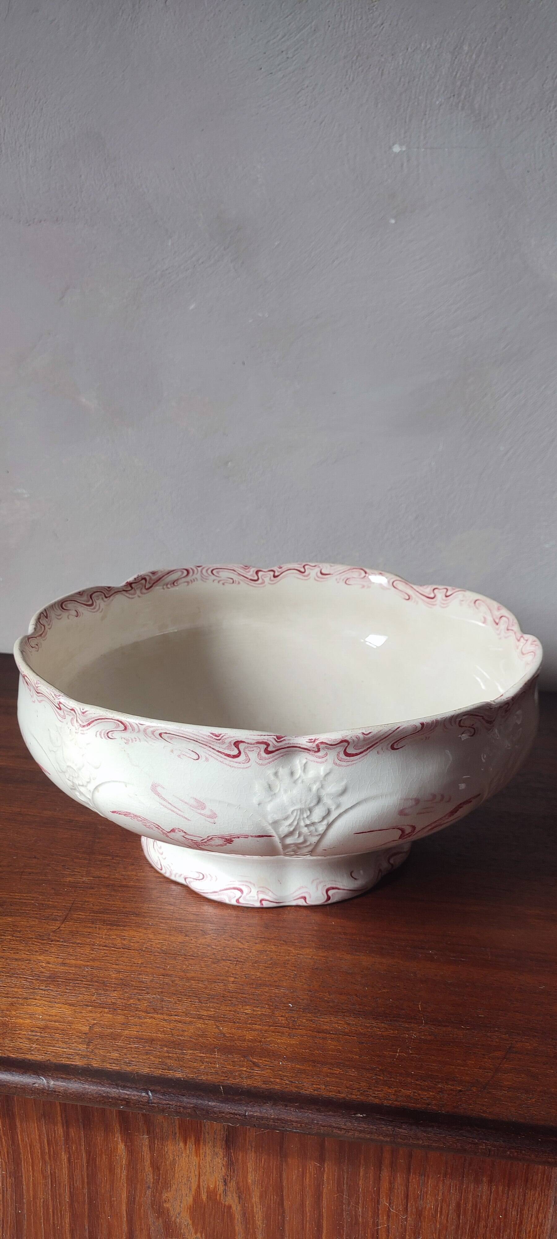 Longwy Art Nouveau Salad Bowl