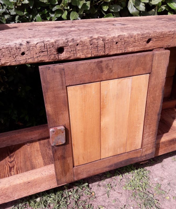 Workshop workbench L261xD50xH80,5cm old beech
