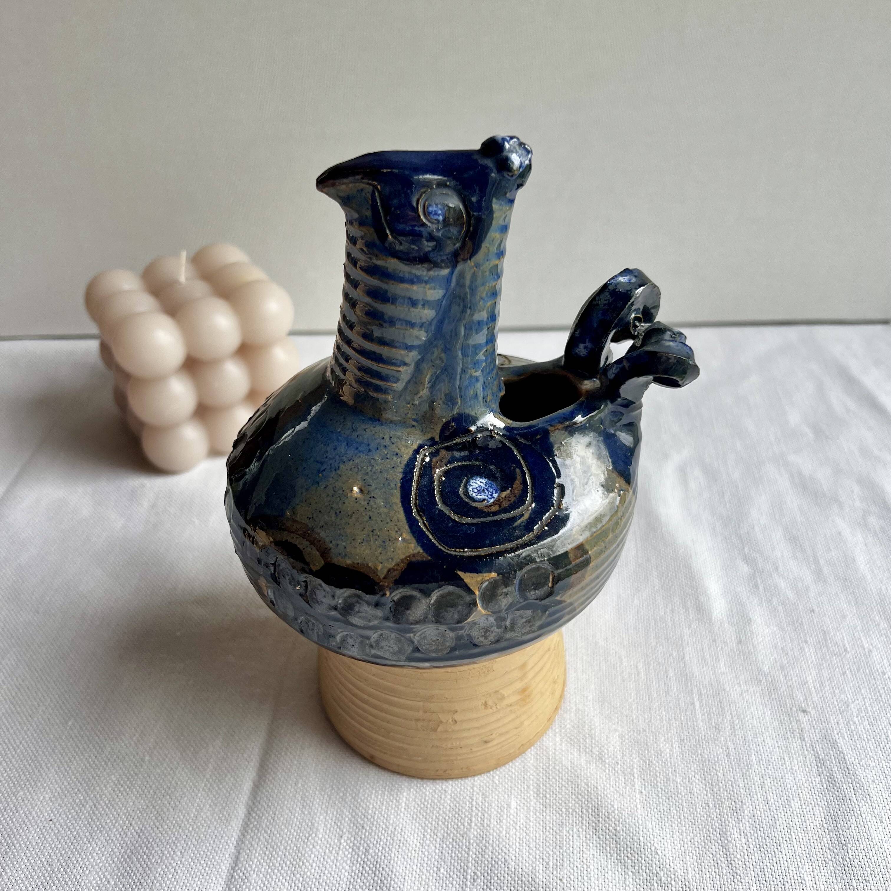 Sculpture Bird Hanne Stentoj - Vintage Danish Studio Ceramic