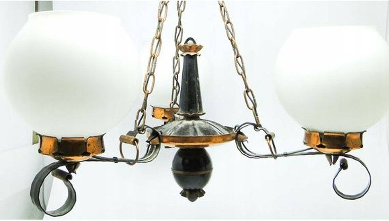 Chandelier du milieu du siècle, Pologne, années 1970