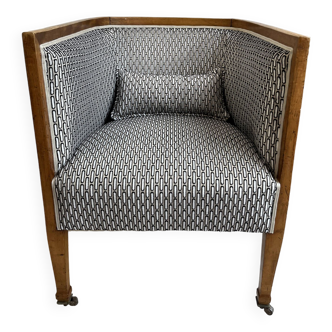 Art Deco Style Barrel Armchair