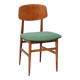 Chaise vintage en bois avec assise en tissu d’origine, Italie, années 1960