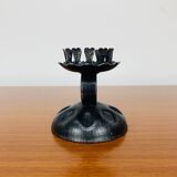 Vintage wrought iron brutalist candle holder