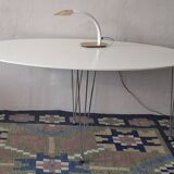 Vintage ellipse shaped dining table, Denmark 1970s
