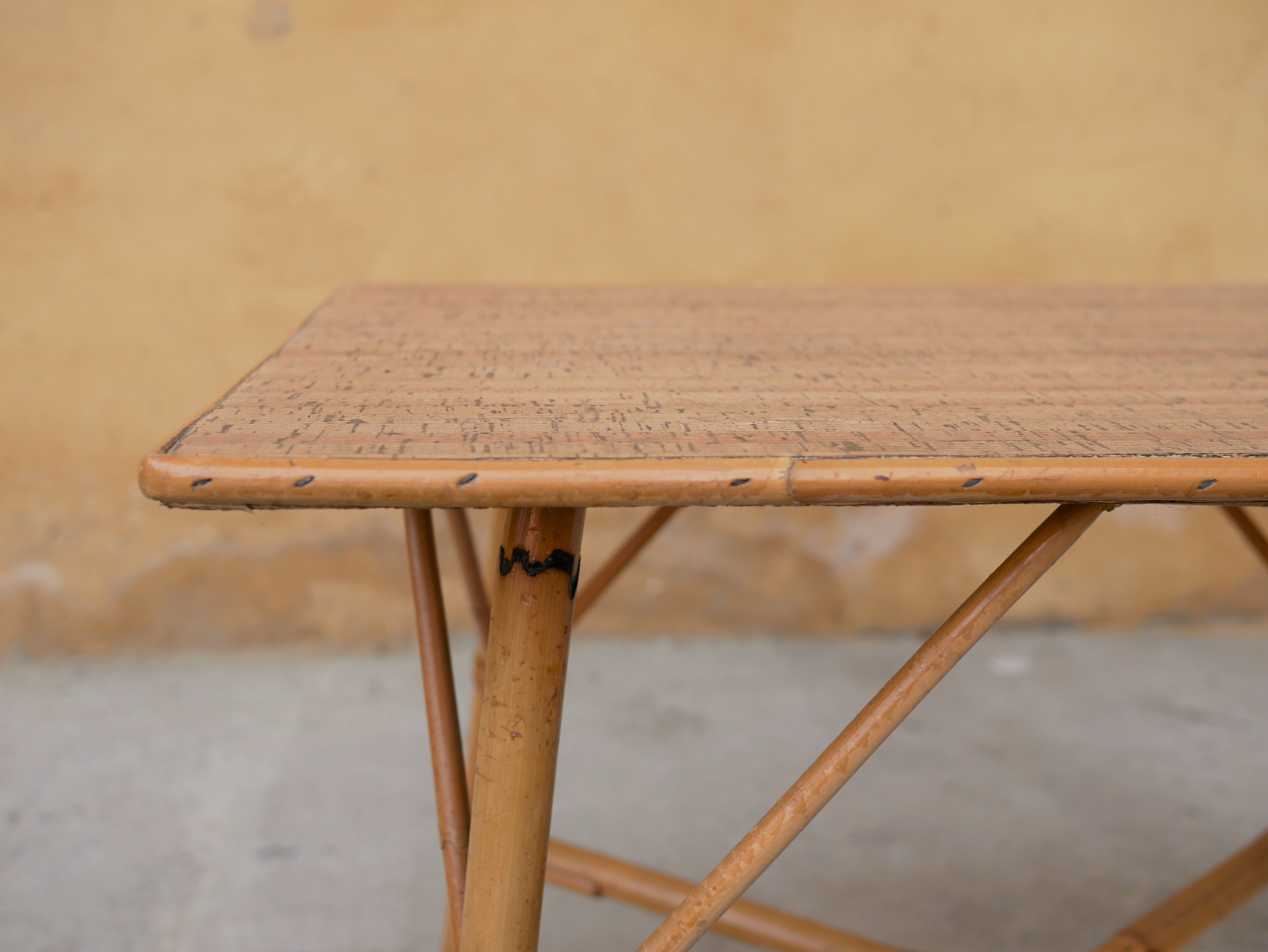 Vintage rattan coffee table