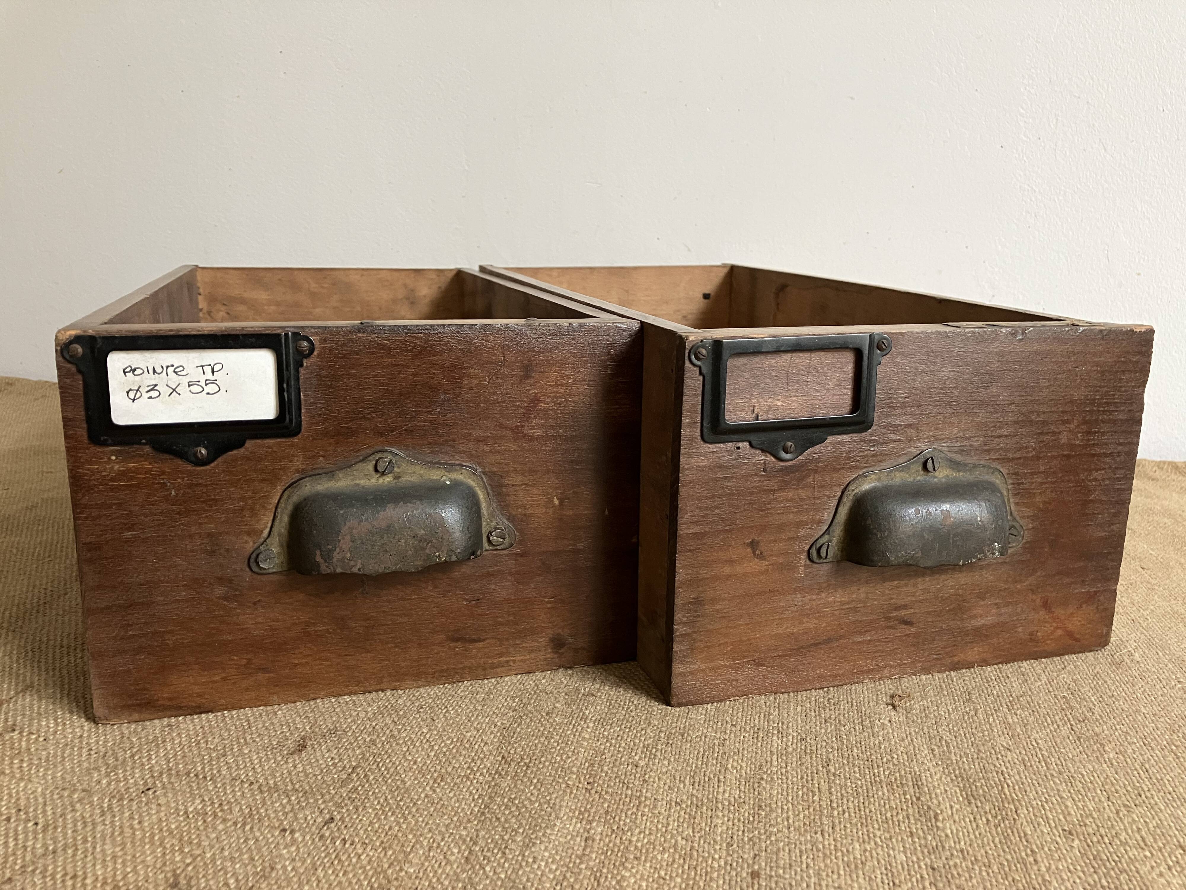 Reserved Andrea - 6 old workshop drawers