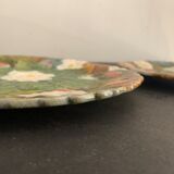 4 old and numbered dessert plates in slurry, strawberry model