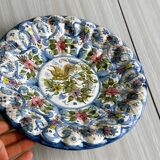 Hand painted decorative dish with floral motifs