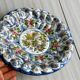 Hand painted decorative dish with floral motifs
