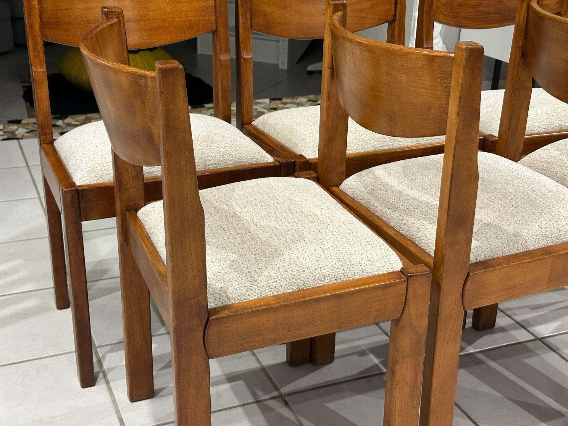 Set of 6 elm chairs from Regain vintage 1980.