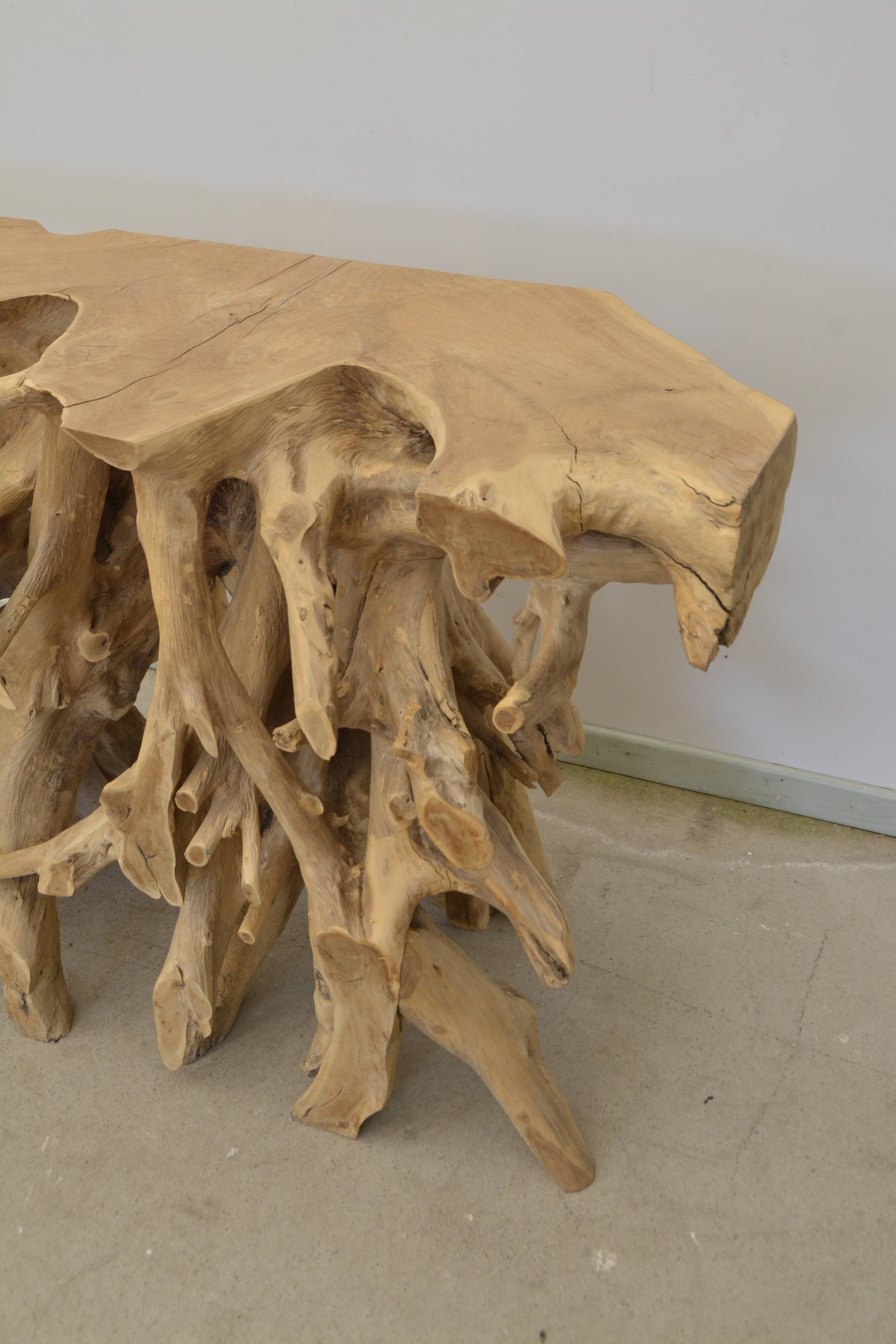 Teak root console