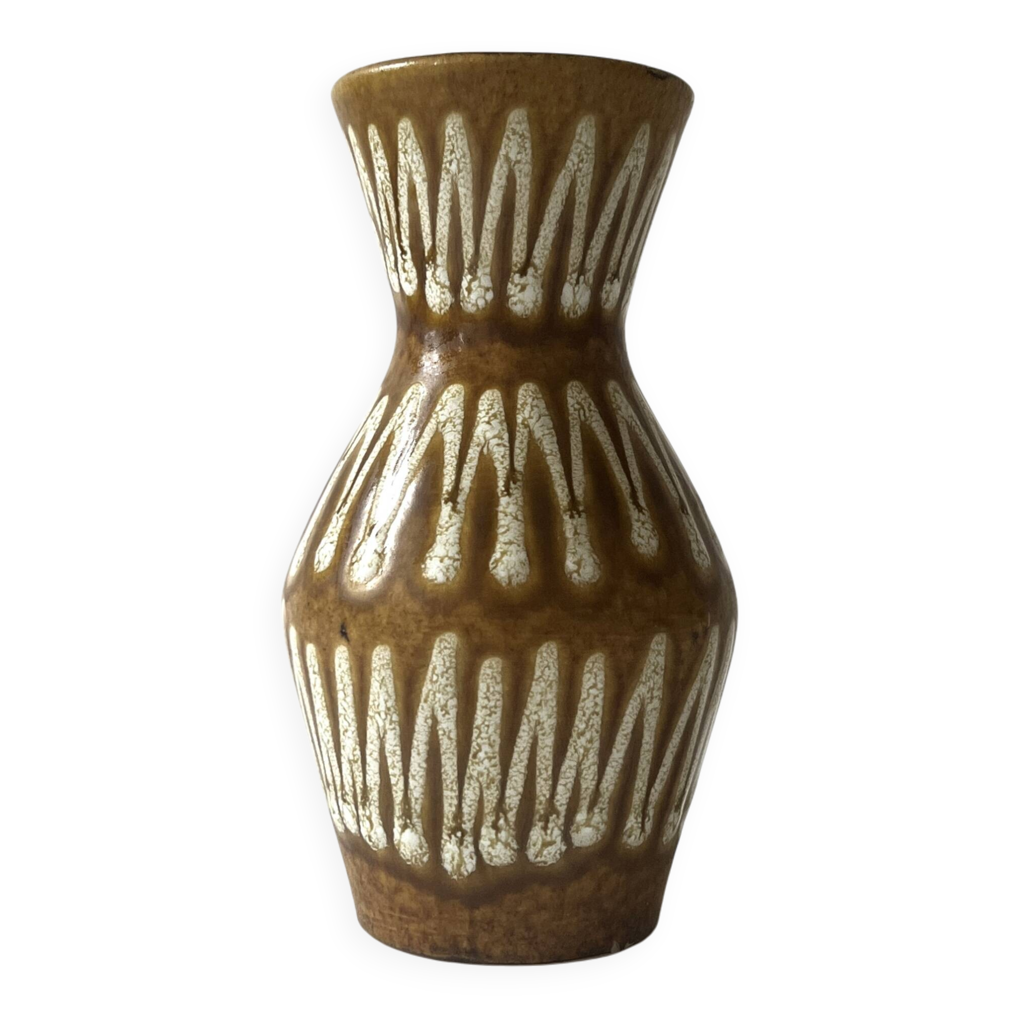 Scandinavian glazed and numbered ceramic vase, West Germany 1970