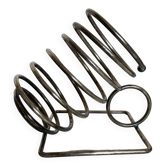 Spring bottle holder in silver metal 1970