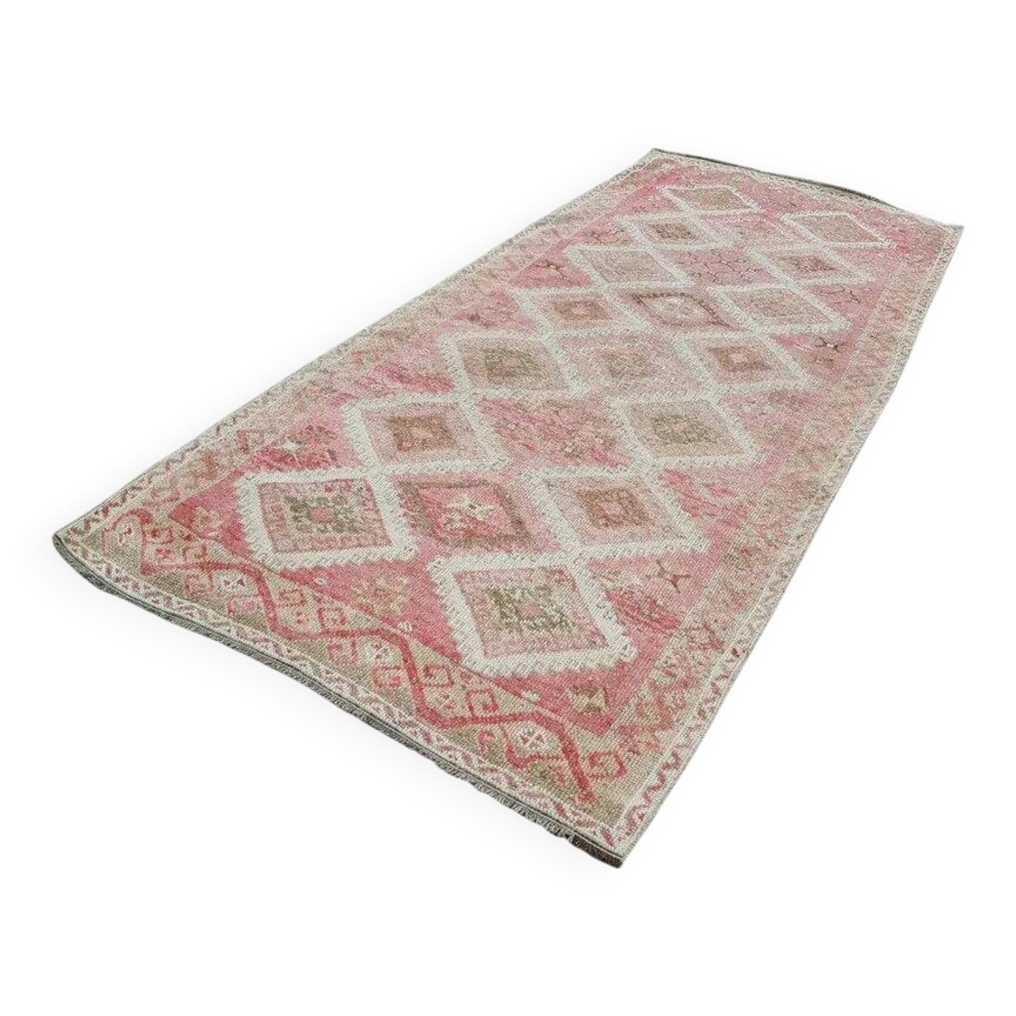 Vintage Turkish hallway rug 150x330 cm