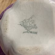 Pair of Art Nouveau barbotine lunches signed Lunéville