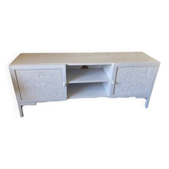 TV cabinet / solid mango wood sideboard