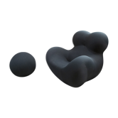 Black La Mamma Up 5 et Up 6 de Gaetano Pesce pour B&B Italia, C&B Italia, série up 2000