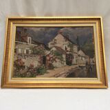 Painting Oil on canvas "French village " painter Valéry Sekret born 1950 Russian dimension: 40x60cm