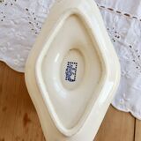 Antique sauce boat in ironstone Salins - Checkerboard model