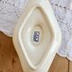 Antique sauce boat in ironstone Salins - Checkerboard model