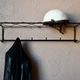 Vintage retro wall coat rack – Black metal & brass Mid-Century design
