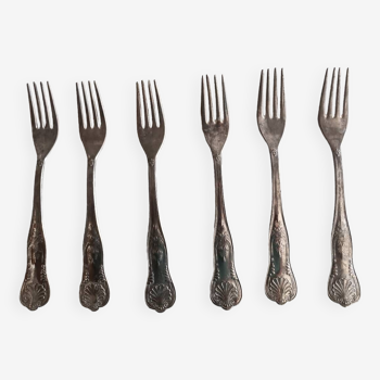 6 Ag 800 silver metal forks