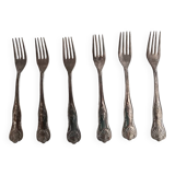 6 Ag 800 silver metal forks