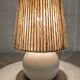 Lampe boule vintage métal et corde de jute