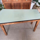 Formica and wood kitchen table