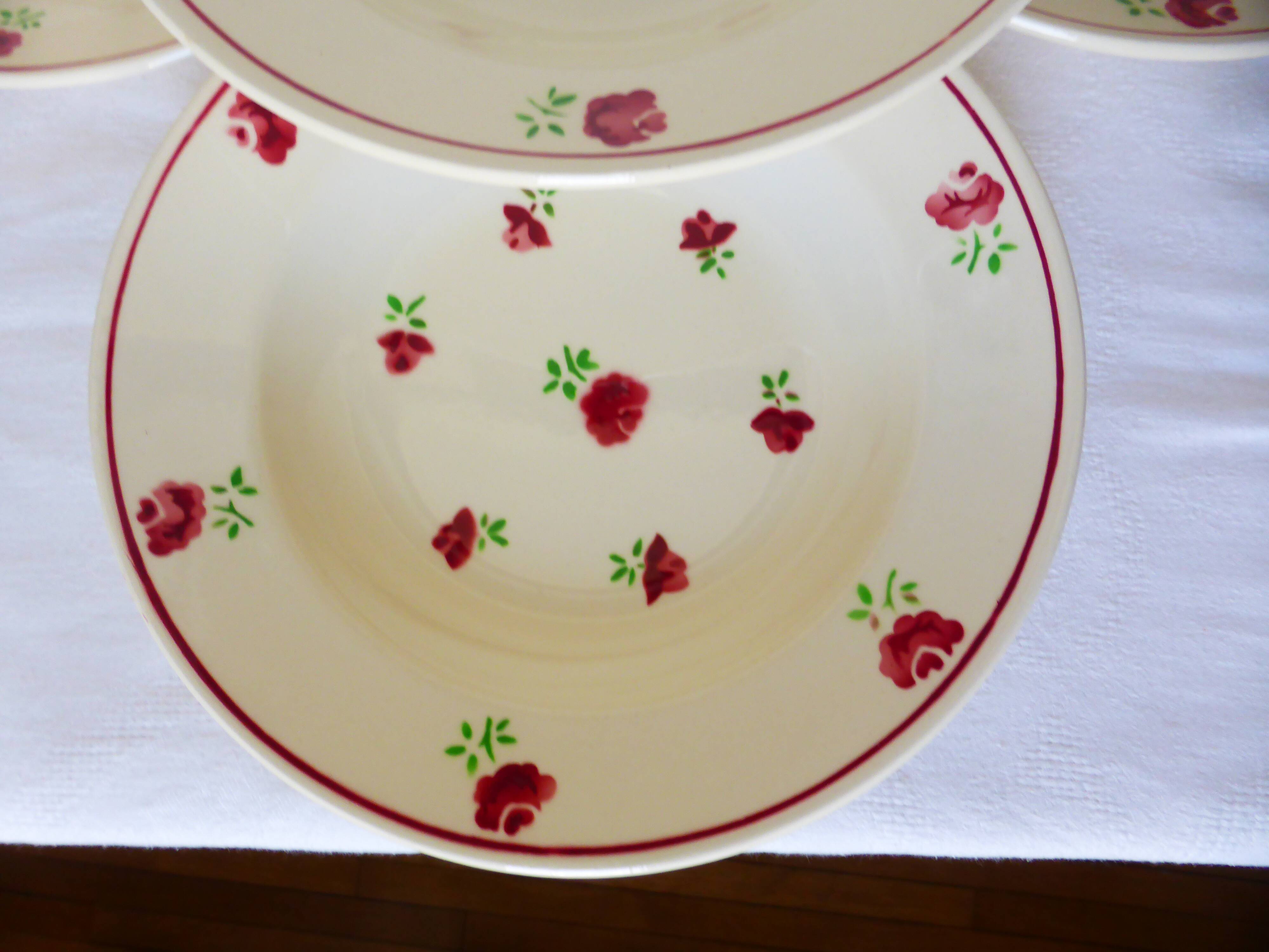 4 Badonviller soup plates 210748