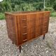 Commode 4 tiroirs en en placage vernis