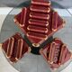 Art Deco table service in glazed burgundy and gold earthenware – Complete